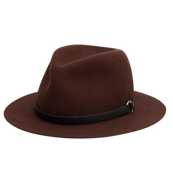 Rag & Bone Packable Brown Fedora Hat Size L main image 4